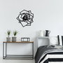 Opviq Lámpara de Pared W-042 Negra con Diseño Floral